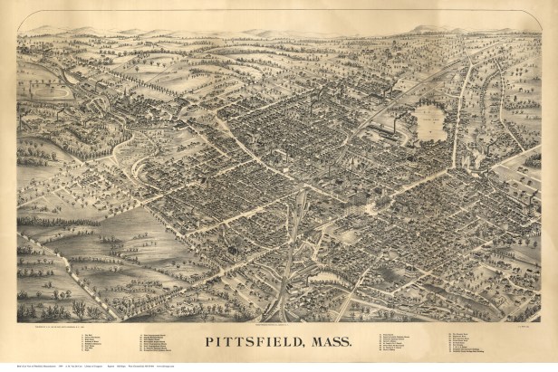 A Birdseye map of Pittsfield from 1899